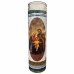 Sacred Family Labeled 7 Day Candle, Green